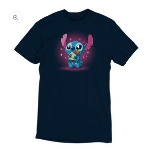 Disney Stitch and Scrump Cotton Graphic T-Shirt by Teeturtle
